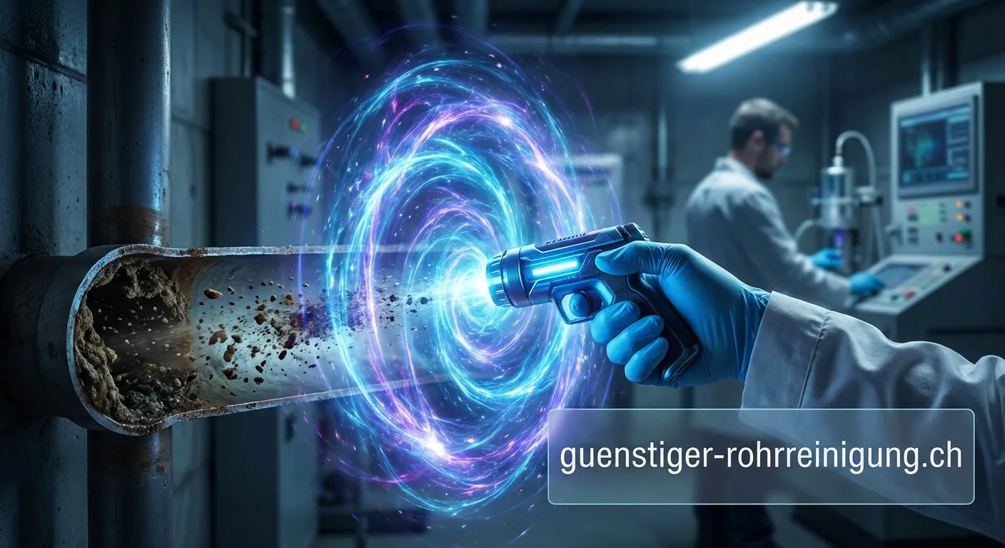 Notdienst Rohrreinigung mit Quantenfeld Technologie Visualisierung