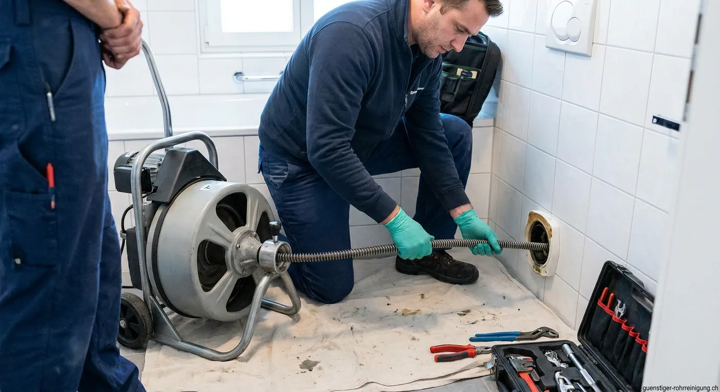 Professionelle Reinigung einer verstopften Spülluftleitung