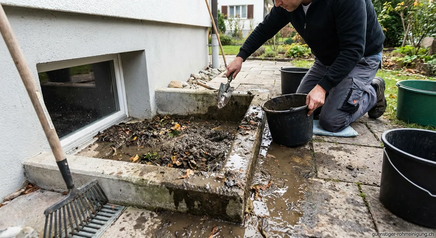 Verstopfter Kellerschacht Professionelle Reinigung Anleitung