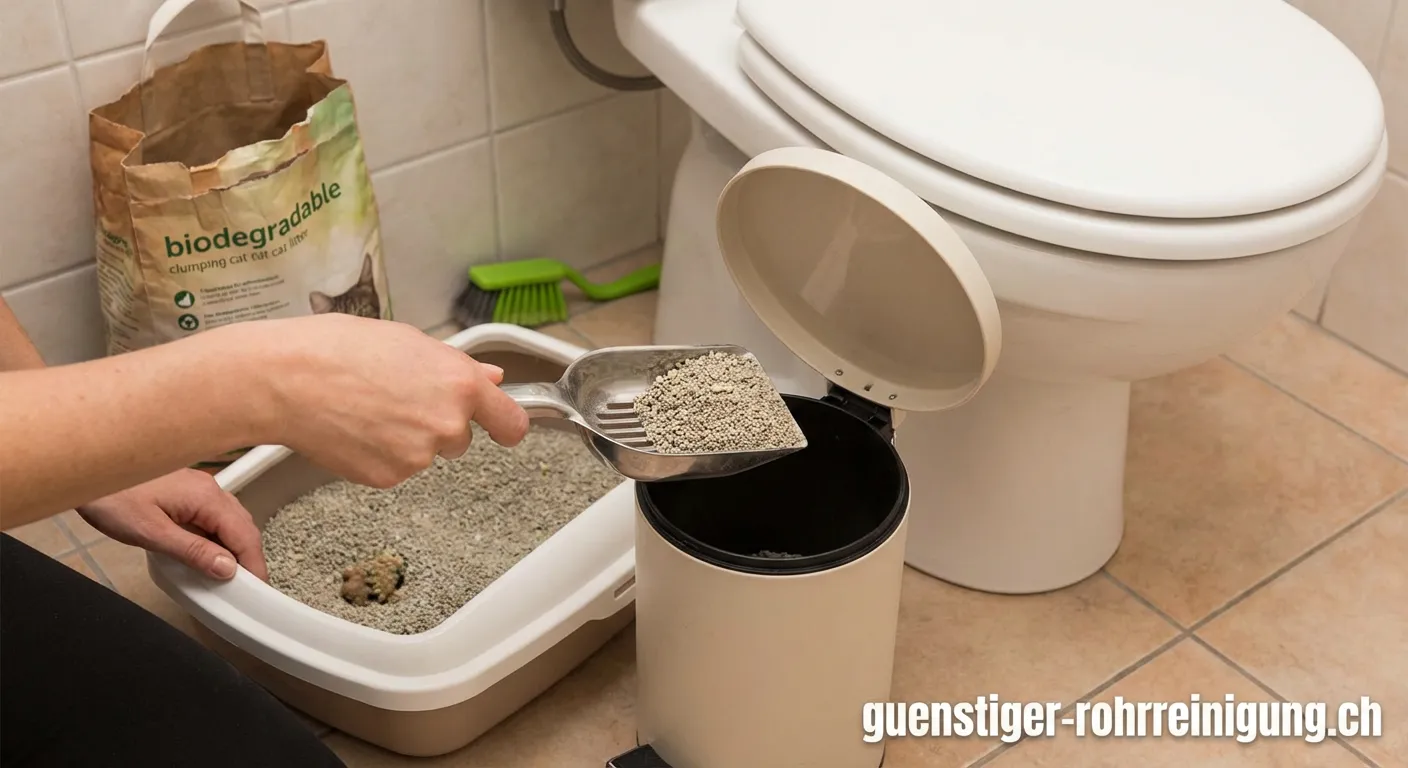 Katzenstreu Schaufel Reinigung Toilette Verstopfung vermeiden