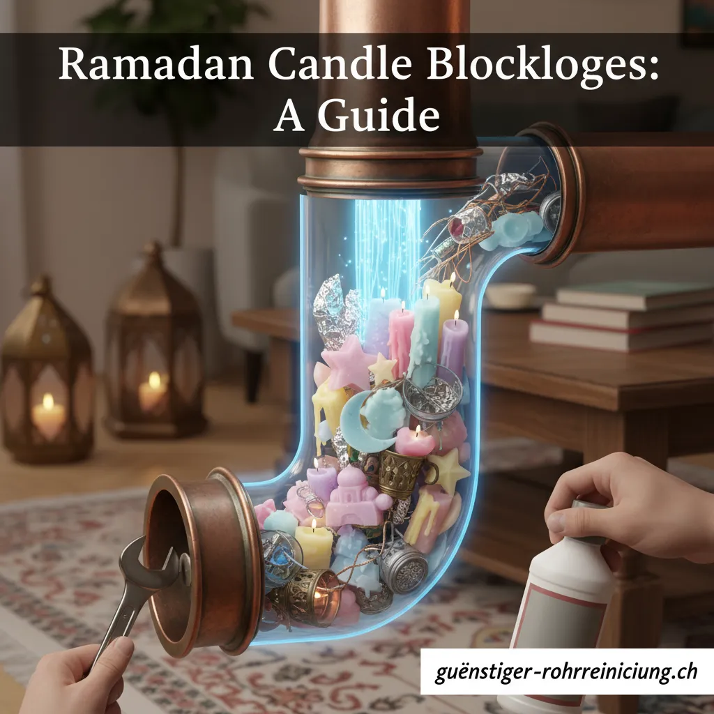 Verstopfter Abfluss durch Wachs von Ramadan-Kerzen